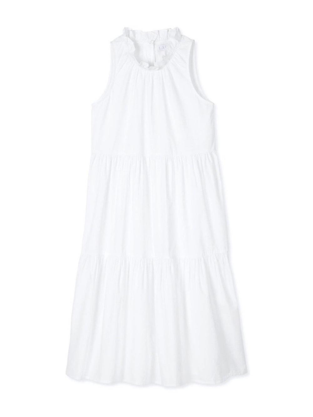 Lake Poplin Ruffle Tiered Midi Dress White Size Small - Picture 2 of 8